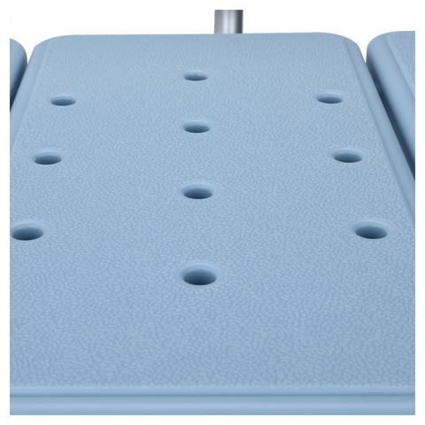 Medical Bathroom Safety Shower Tub Aluminium Alloy Bath Chair Transfer Bench with Back & Handle Blue