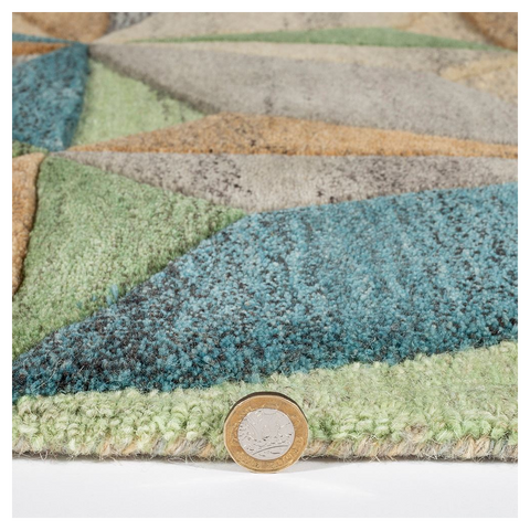 Lilianna Embossed Geo Wool 120x170cm Rug