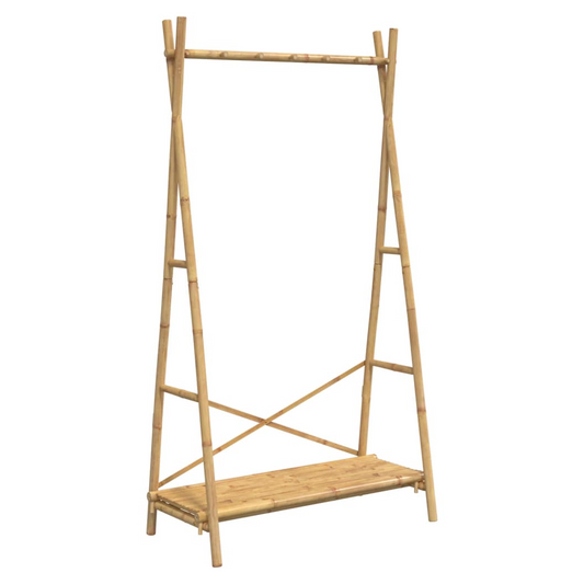Clothes Rack with Shelf 102x50x190 cm Bamboo