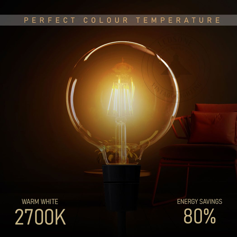 2 Pack E27 LED Edison Dimmable Vintage Amber Glass Warm white 2700K Light Bulbs