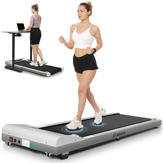 ANCHEER Under Desk Treadmill 300lb Capacity 2.5HP Portable 2 in 1 Walking Pad