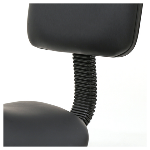 Saddle Shape Adjustable Salon Stool with Back Black