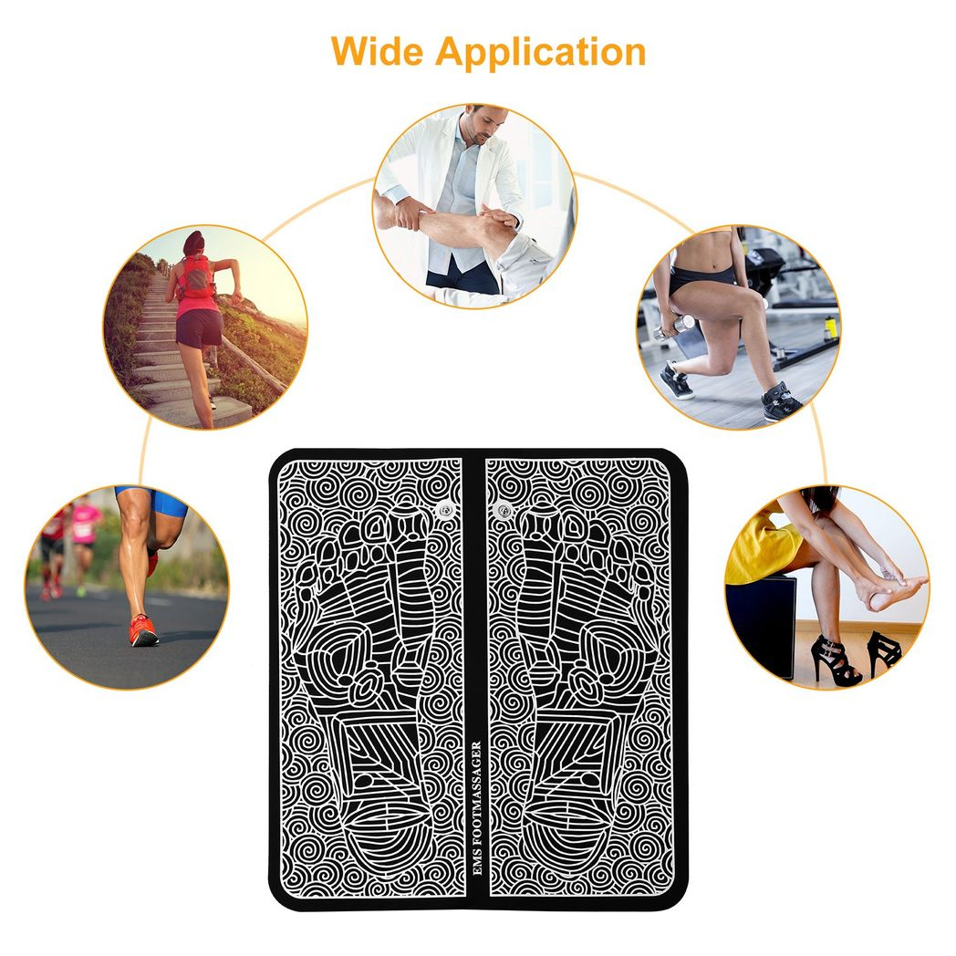 Black and white patterned card with people using it in various scenarios on a white background.