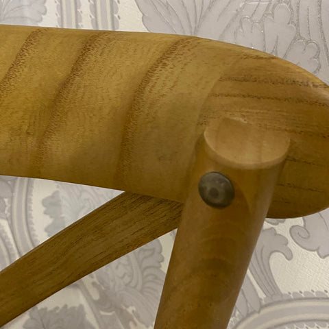 NATURAL FRENCH CROSS BACK CHAIR L46 x W49 x H88 cm