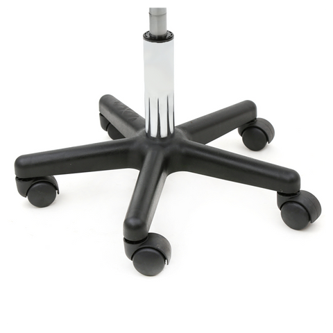 Round Shape Plastic Adjustable Salon Stool with Back Black