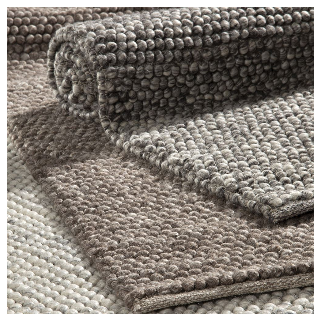 Delilah Wool Pebble 120x170cm Mottled Grey Rug