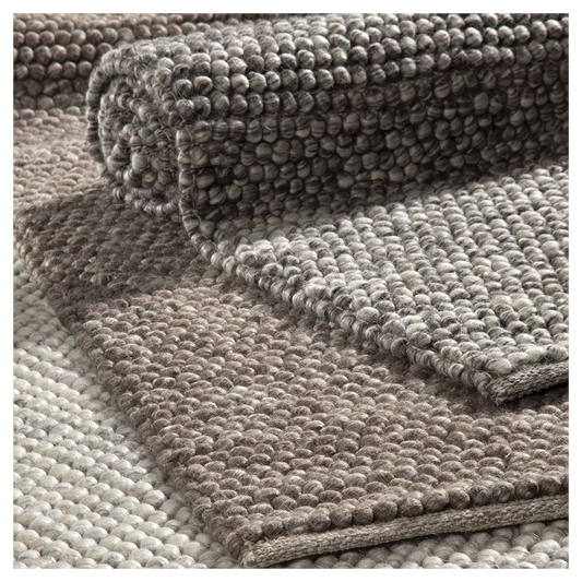 Delilah Wool Pebble 120x170cm Mottled Grey Rug