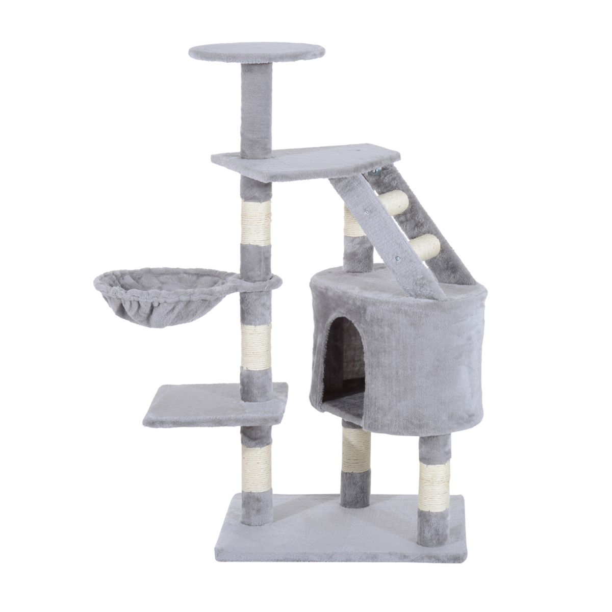 Deluxe Cat Tree Climb Post Kitten Scratching Condo Furniture Activity Pawhut