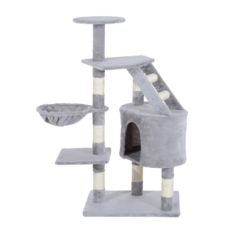 Deluxe Cat Tree Climb Post Kitten Scratching Condo Furniture Activity Pawhut