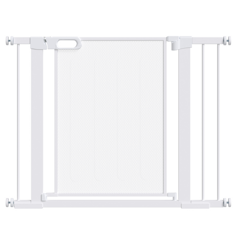 Pressure Fit Safety Gate for Doors, Dog Gate Auto Close, 75-103 cm White PawHut