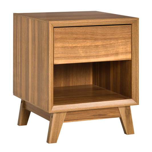 Bedside Table Storage Organizer Side Table  Drawer and Shelf Bedroom