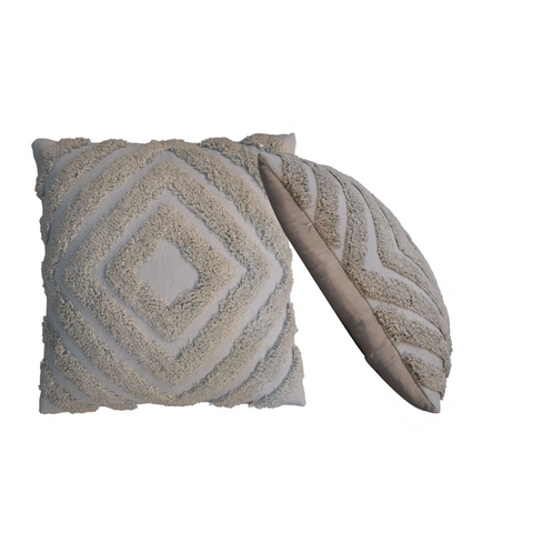 Artisan Furniture Grey Diamond Cushion Set of 2, Grey Color