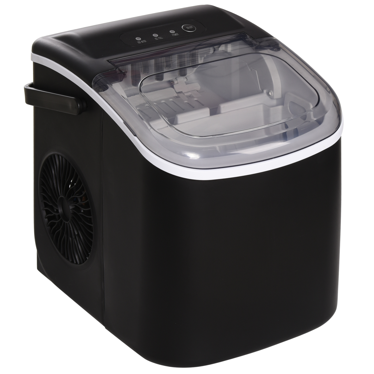 Ice Maker w/ Ice Scoop Basket 12Kg in 24 Hrs 9 Cubes Ready in 6-12Mins