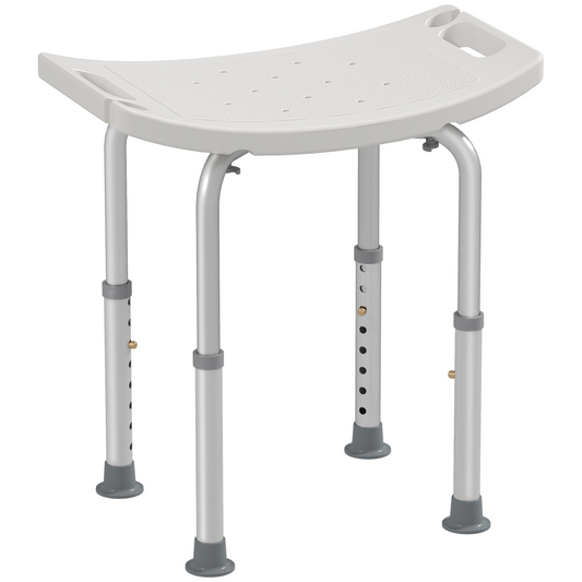 Mobility Shower and Bath Stool Bench with Non-Slip Aluminum Frame HOMCOM