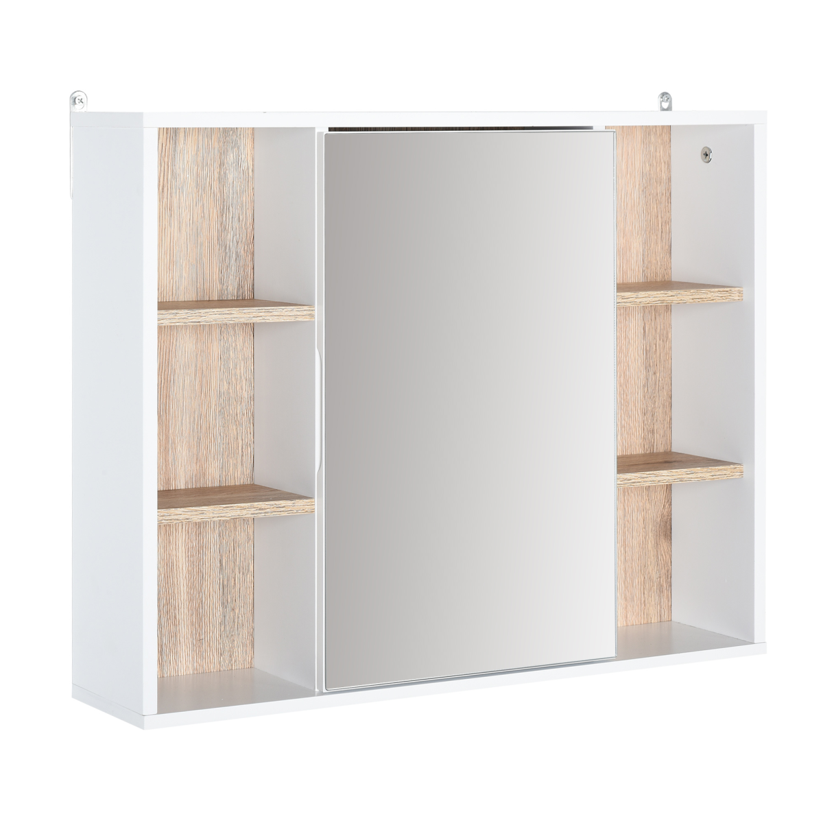 Wall Mounted Bathroom Storage Cabinet w/ Mirrored Door, Adjustable Shelf