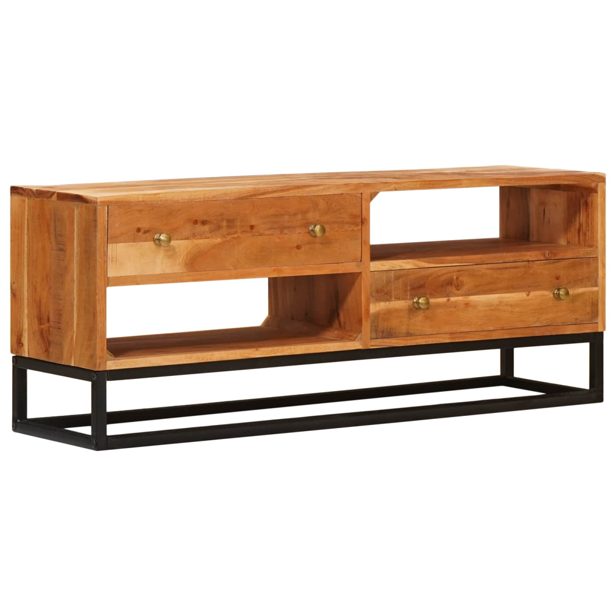TV Cabinet Natural 110 x 30 x 44 cm Solid Acacia Wood