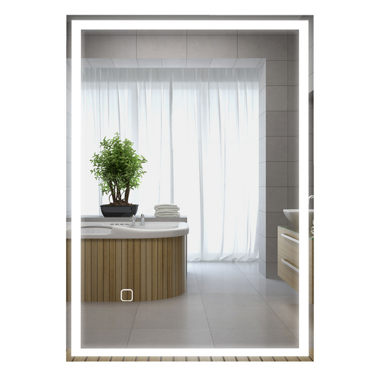 Illuminated Bathroom Mirror with LED Lights, 3 Colours, Defogging Film