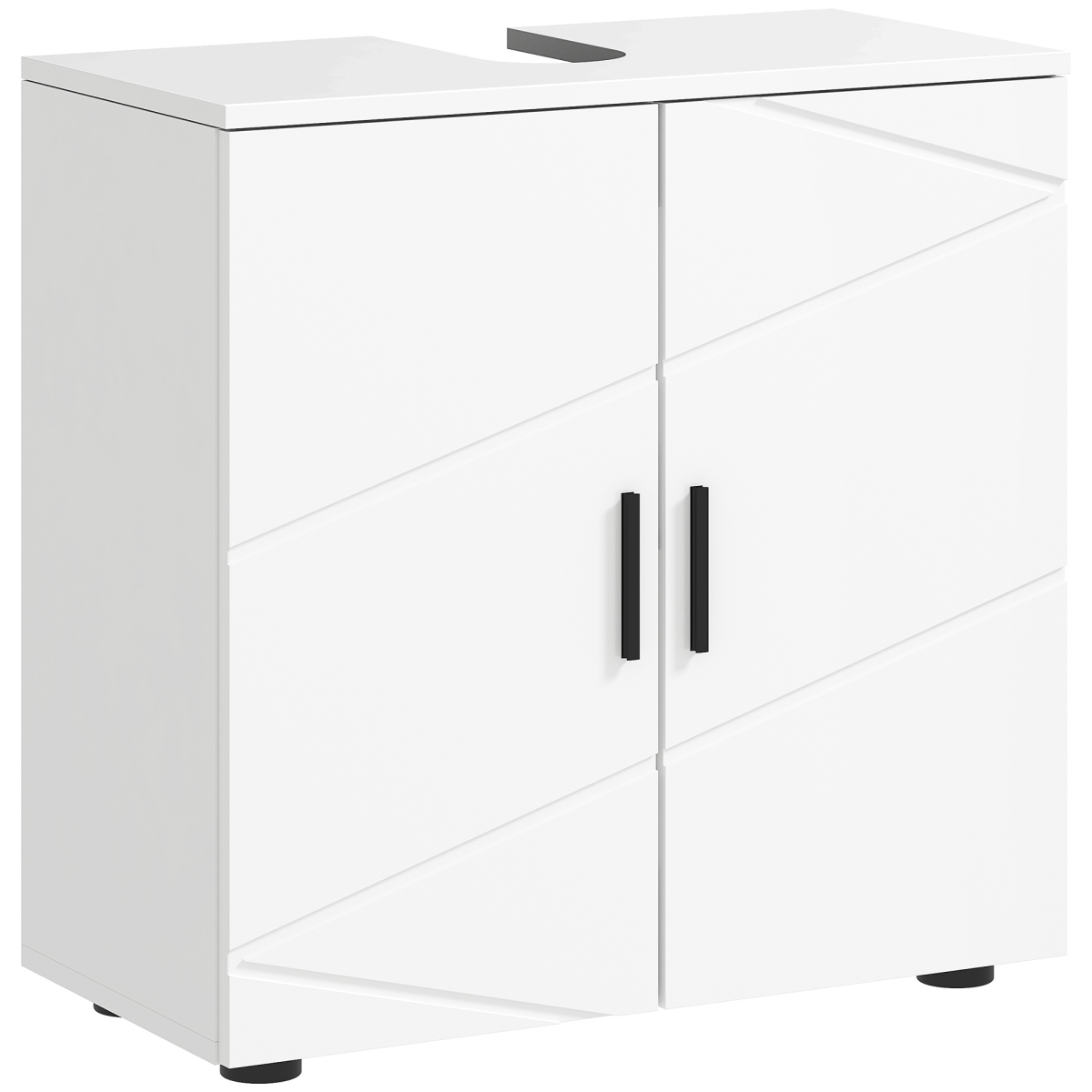 kleankin Bathroom Vanity Unit, Under Sink Cabinet with Shelf, White