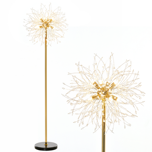 Modern Floor Lamp with Dandelion-like Lampshade for Bedroom