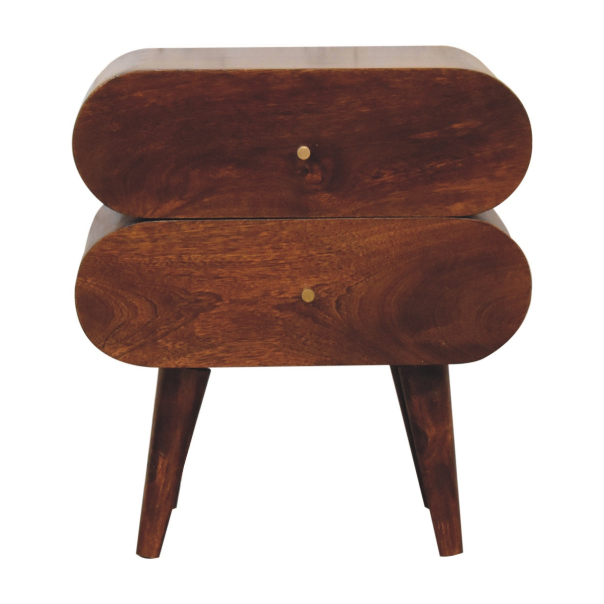 Artisan Furniture Solid Wood Bubble Chestnut Bedside, Brown, 2 Drawers