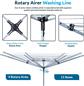 Rotary Airer Dryer, Cover,  Metal Spike - 60M line