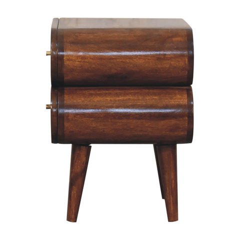 Artisan Furniture Solid Wood Bubble Chestnut Bedside, Brown, 2 Drawers